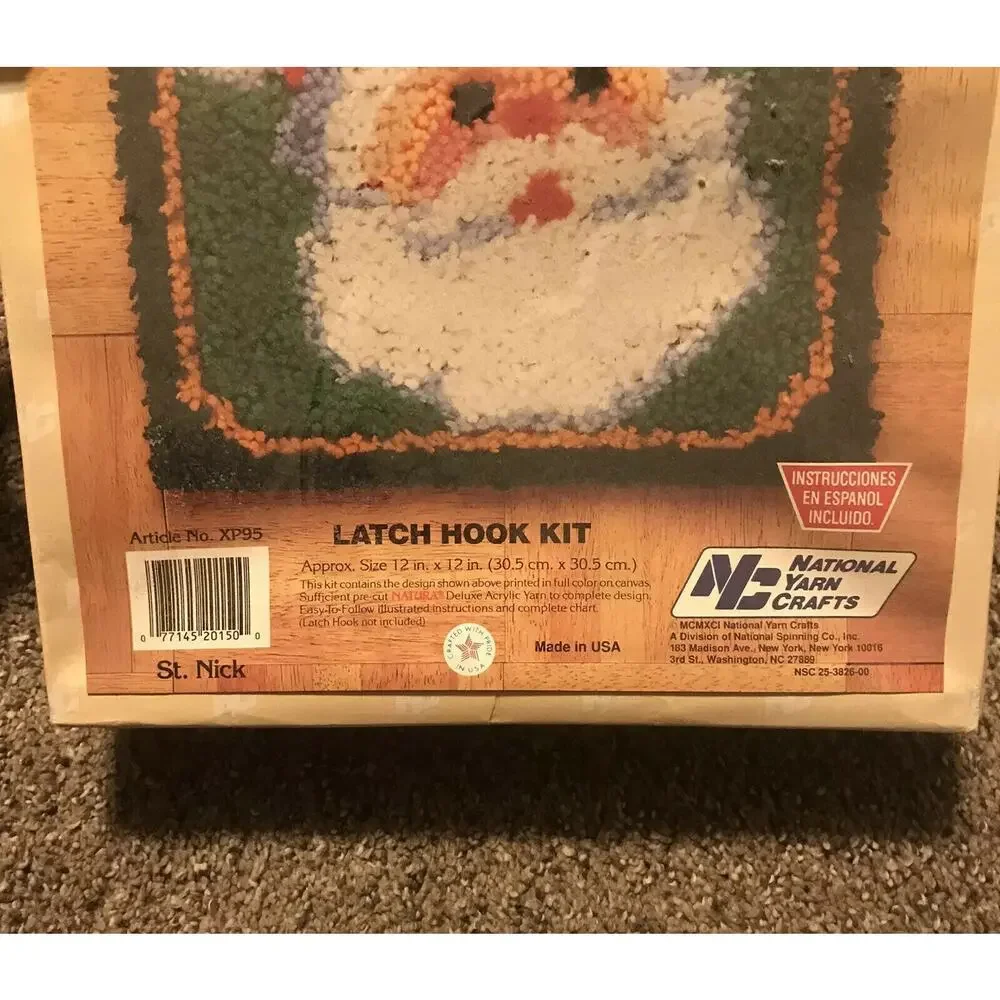Natura Christmas Latch Hook Kit‎ St. Nick XP95 National Yarn Crafts New In Box